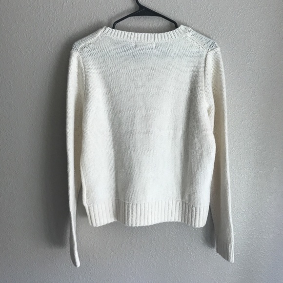 Ivory Cable-Knit Banana Republic Sweater - Picture 3 of 3
